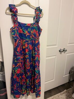 J. Crew | Dresses | J Crew Bungalow Maxi Popover Dress In Dot Linen |  Poshmark